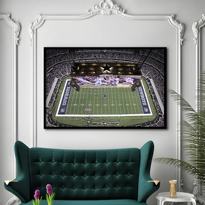 Att Stadium, Stadium Canvas, Sport Art, Fan Gifts, Framed Art Print Wall Decor, Picture Framed