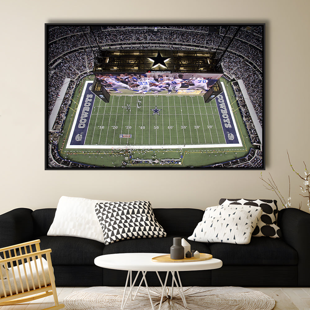 Att Stadium, Stadium Canvas, Sport Art, Fan Gifts, Framed Canvas Print Wall Art, Floating Frame