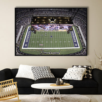 Att Stadium, Stadium Canvas, Sport Art, Fan Gifts, Framed Canvas Print Wall Art, Floating Frame