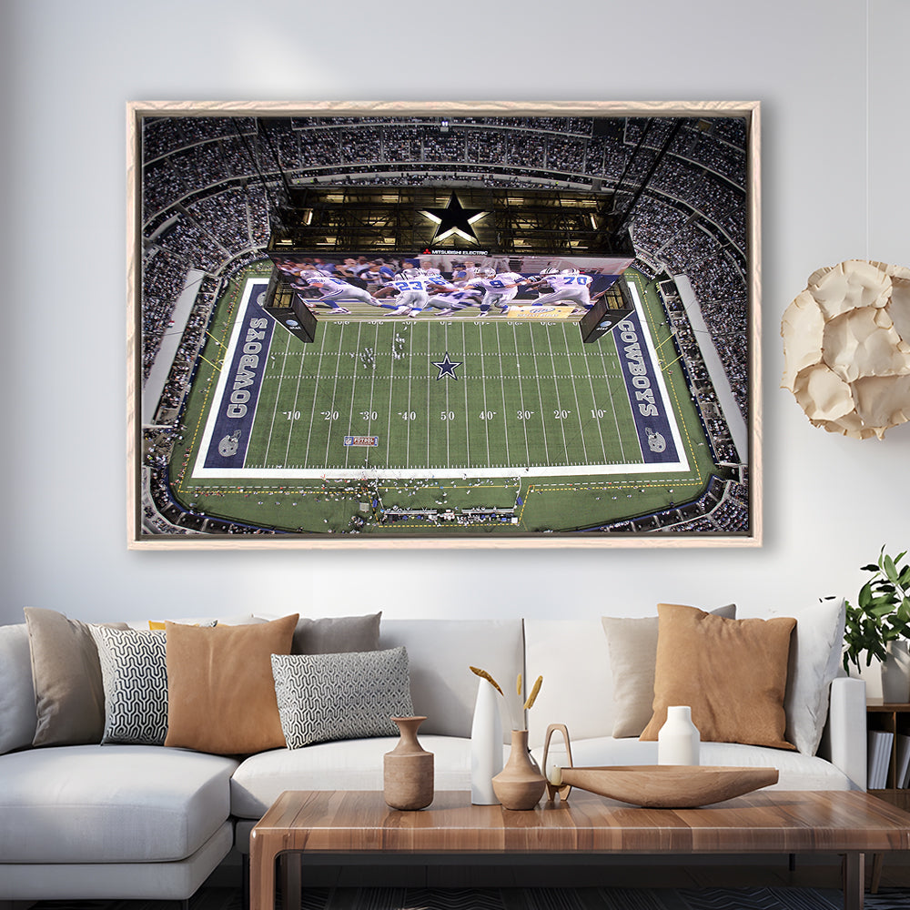 Att Stadium, Stadium Canvas, Sport Art, Fan Gifts, Framed Canvas Print Wall Art, Floating Frame