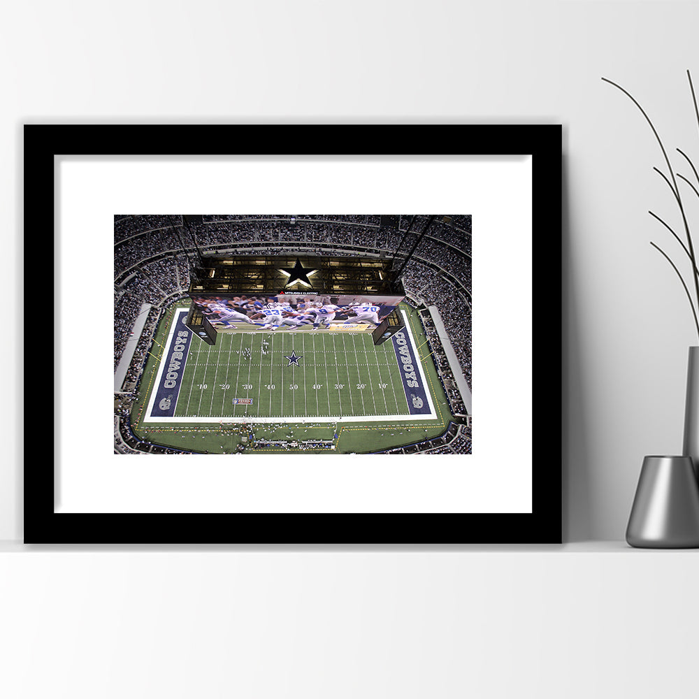 Att Stadium, Stadium Canvas, Sport Art, Fan Gifts, White Border Framed Art Print Wall Decor