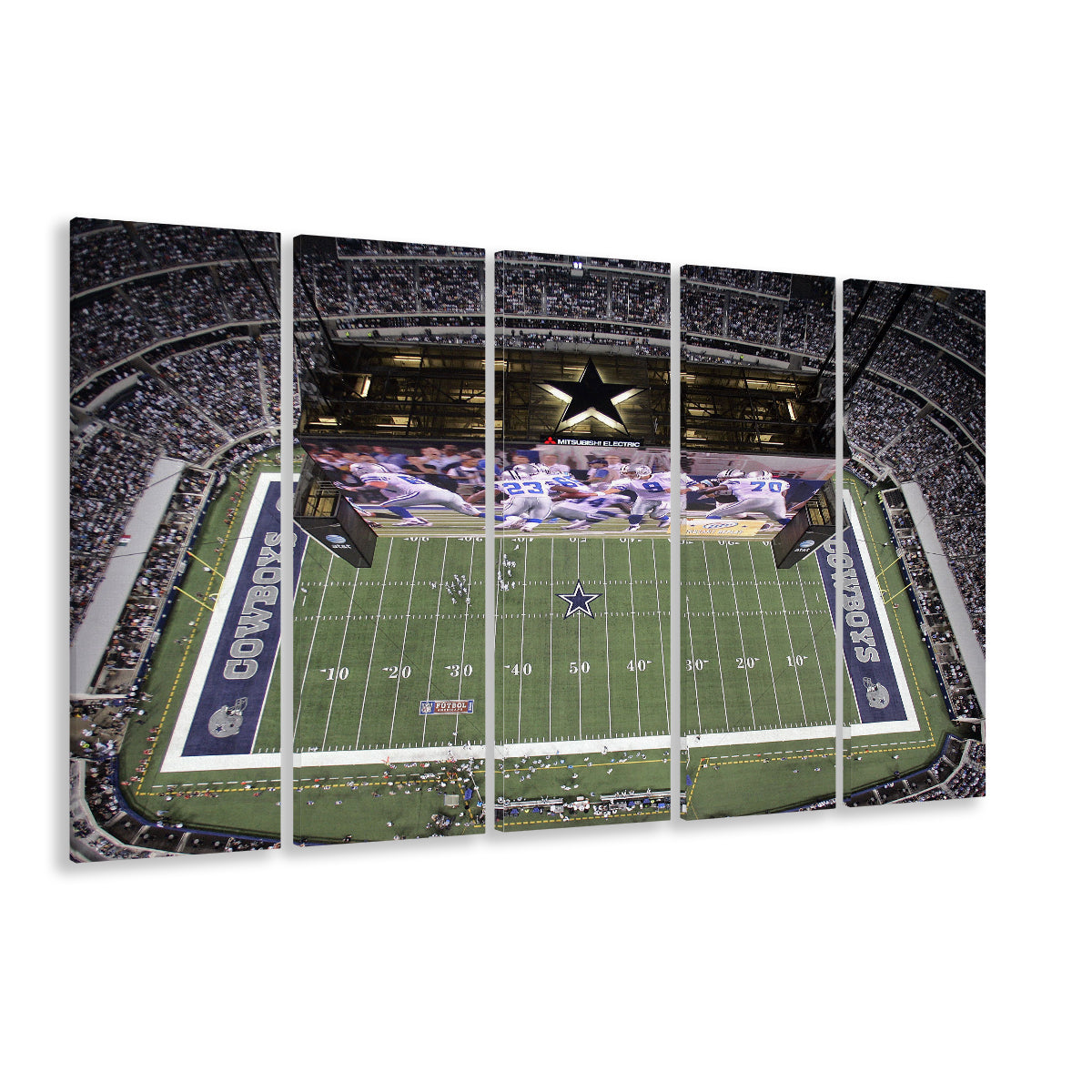 Att Stadium, Stadium Canvas, Sport Art, Fan Gifts, 5 Panel B, Extra Large Canvas, Canvas Print Wall Art
