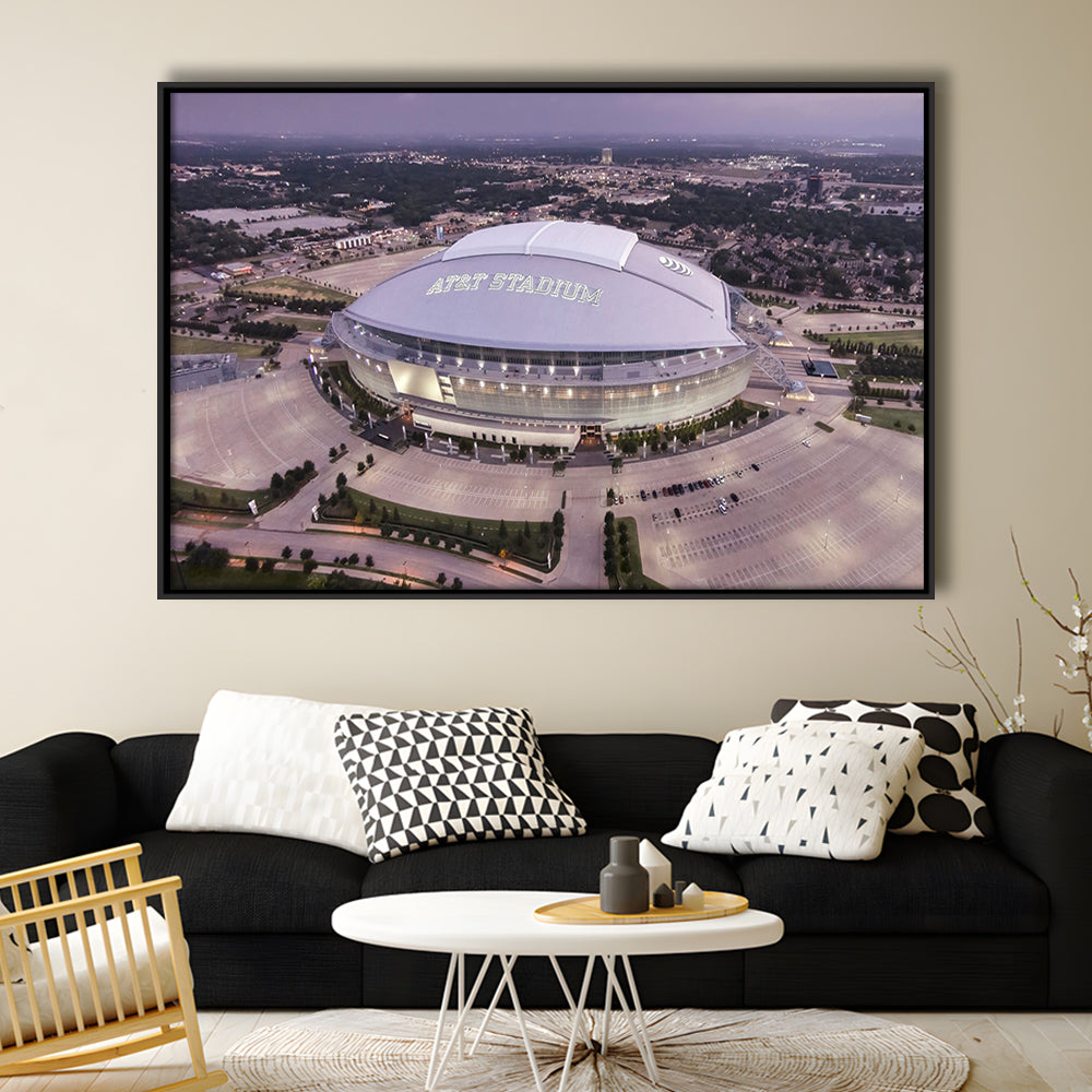 Att Stadium, Stadium Canvas, Sport Art, Framed Canvas Print Wall Art, Floating Frame