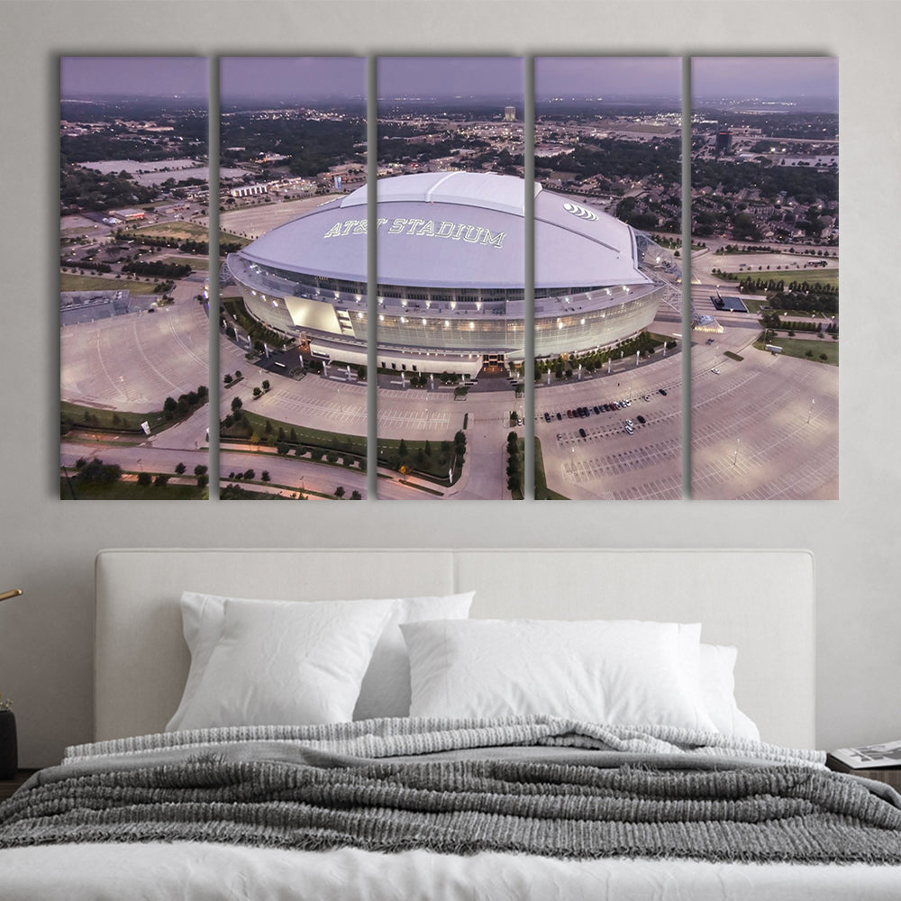 Att Stadium, Stadium Canvas, Sport Art, 5 Panel B, Extra Large Canvas, Canvas Print Wall Art