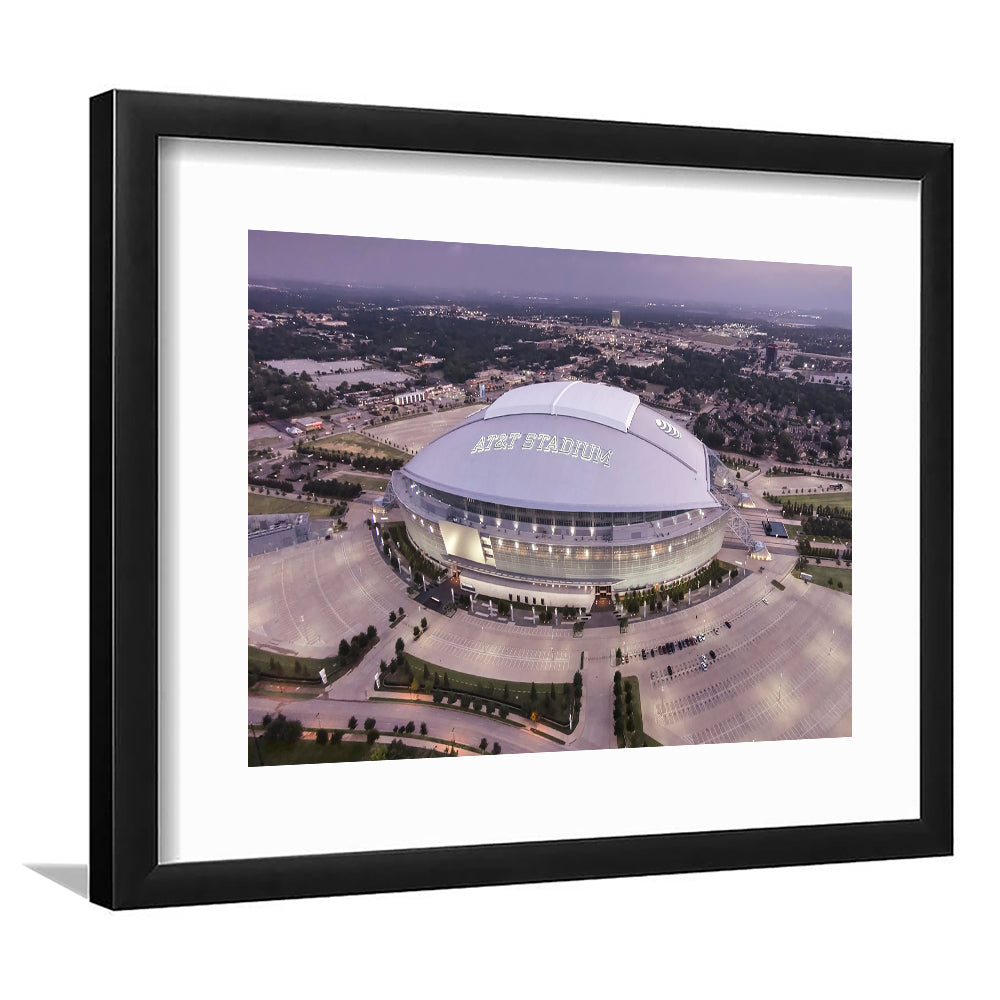 Att Stadium, Stadium Canvas, Sport Art, Gift for him, White Border Framed Art Print Wall Decor