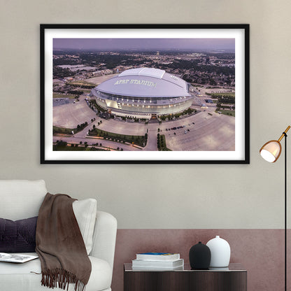 Att Stadium, Stadium Canvas, Sport Art, Gift for him, White Border Framed Art Print Wall Decor