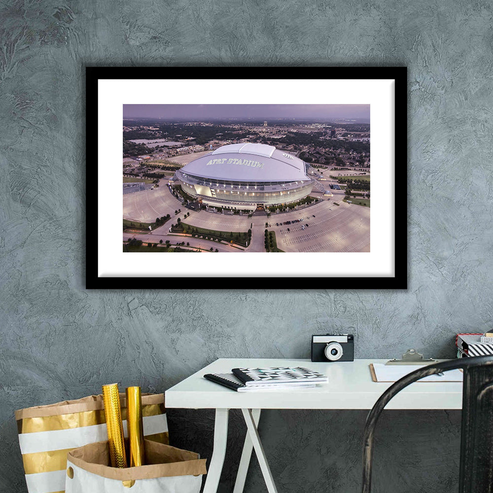 Att Stadium, Stadium Canvas, Sport Art, Gift for him, White Border Framed Art Print Wall Decor