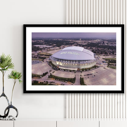 Att Stadium, Stadium Canvas, Sport Art, Gift for him, White Border Framed Art Print Wall Decor