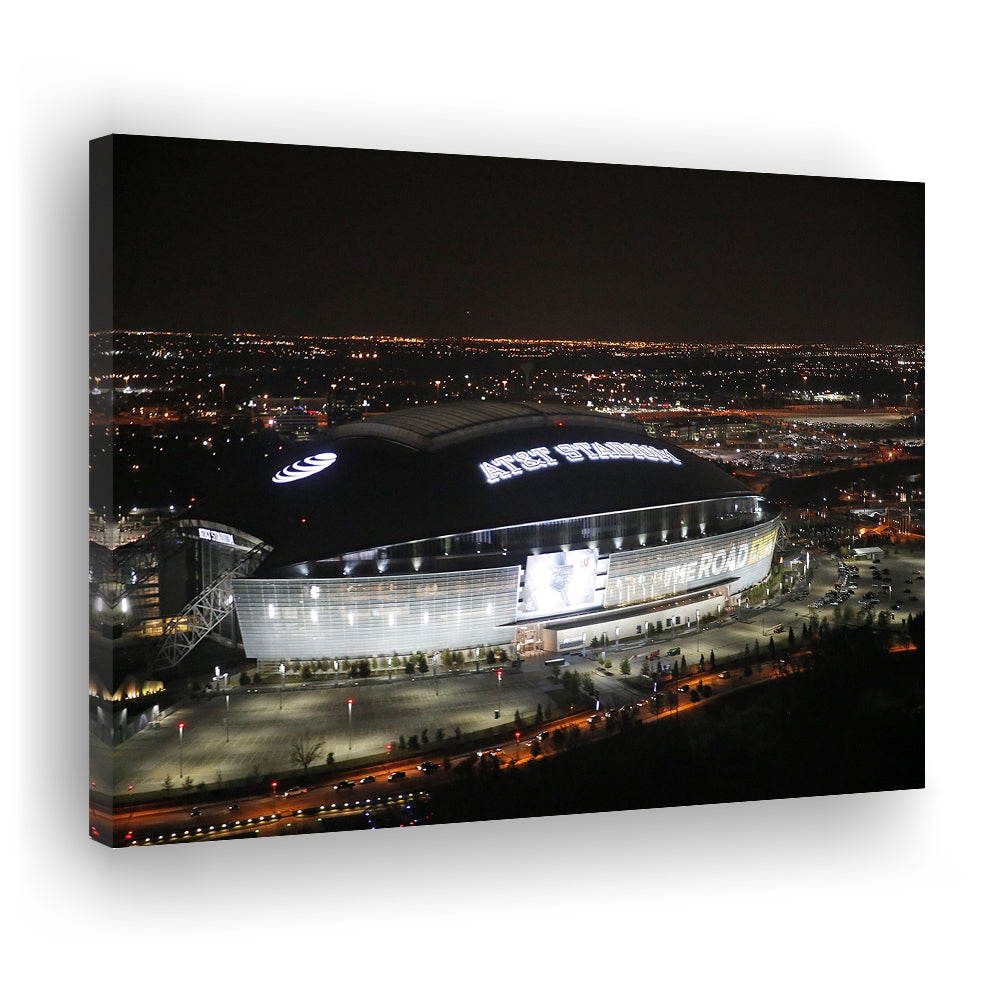Att Stadium at Night, Stadium Canvas, Sport Art, Gift for him, Man Cave Decor, Art Print, Canvas Print Wall Art