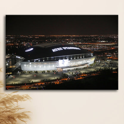 Att Stadium at Night, Stadium Canvas, Sport Art, Gift for him, Man Cave Decor, Art Print, Canvas Print Wall Art