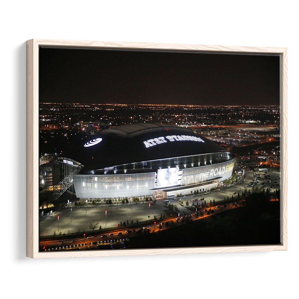 Att Stadium at Night, Stadium Canvas, Sport Art, Framed Canvas Print Wall Art, Floating Frame