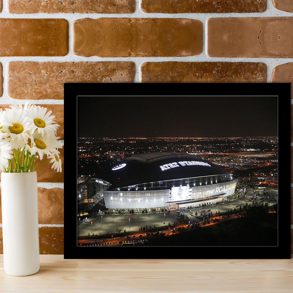 Att Stadium at Night, Stadium Canvas, Sport Art, Gift for him, Framed Art Print Wall Decor, Picture Framed