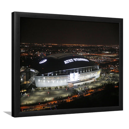 Att Stadium at Night, Stadium Canvas, Sport Art, Gift for him, Framed Art Print Wall Decor, Picture Framed
