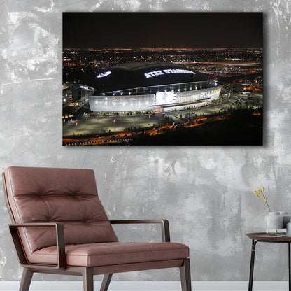 Att Stadium at Night, Stadium Canvas, Sport Art, Gift for him, Man Cave Decor, Art Print, Canvas Print Wall Art