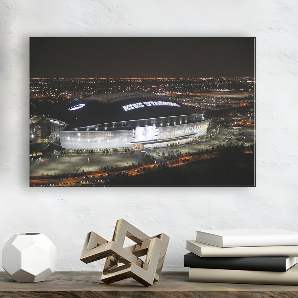 Att Stadium at Night, Stadium Canvas, Sport Art, Gift for him, Man Cave Decor, Art Print, Canvas Print Wall Art