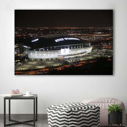 Att Stadium at Night, Stadium Canvas, Sport Art, Gift for him, Man Cave Decor, Art Print, Canvas Print Wall Art