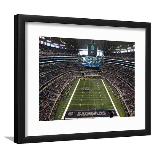 Att Stadium in Arlington, Stadium Canvas, Sport Art, Gift for him, White Border Framed Art Print Wall Decor