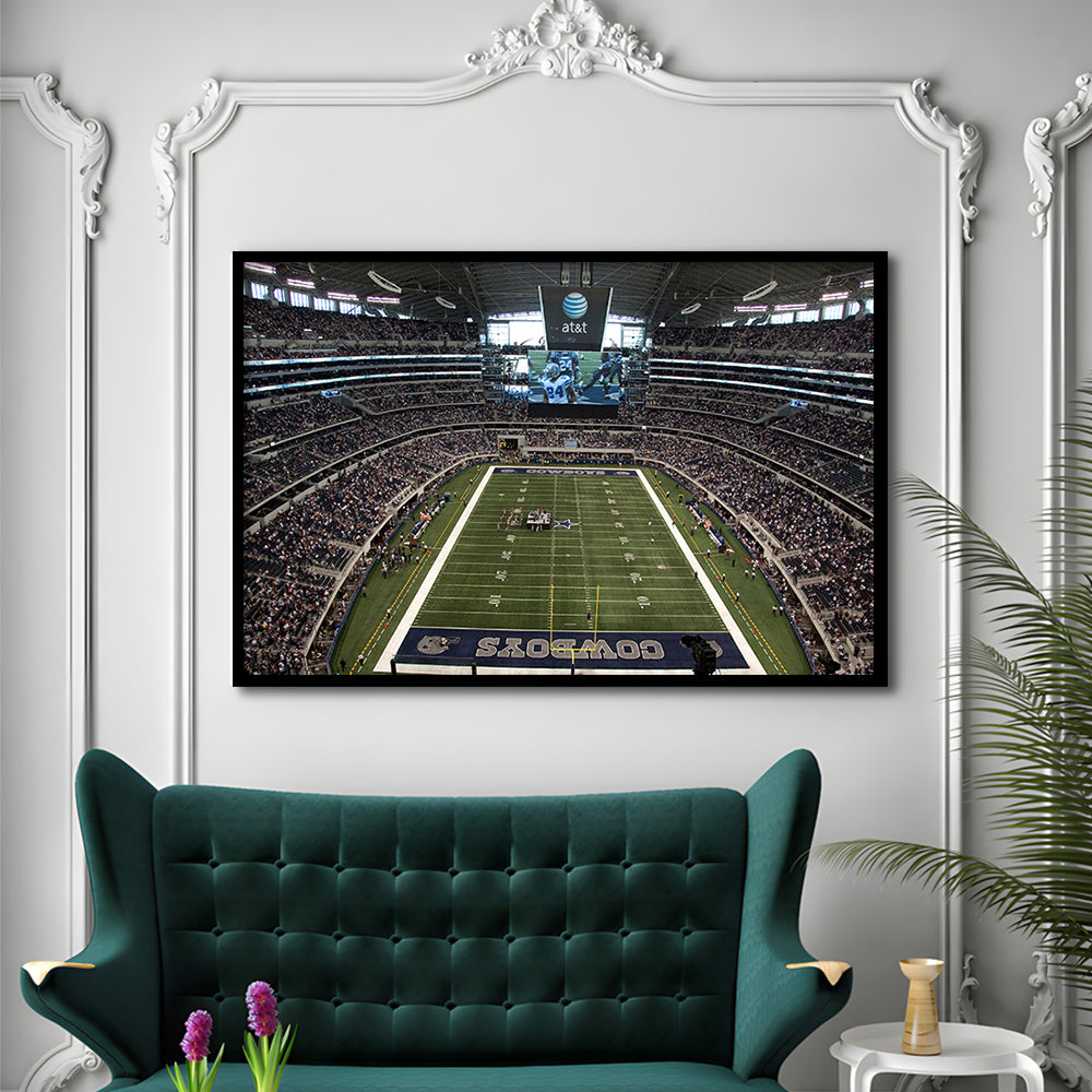 Att Stadium in Arlington, Stadium Canvas, Sport Art, Gift for him, Framed Art Print Wall Decor, Picture Framed