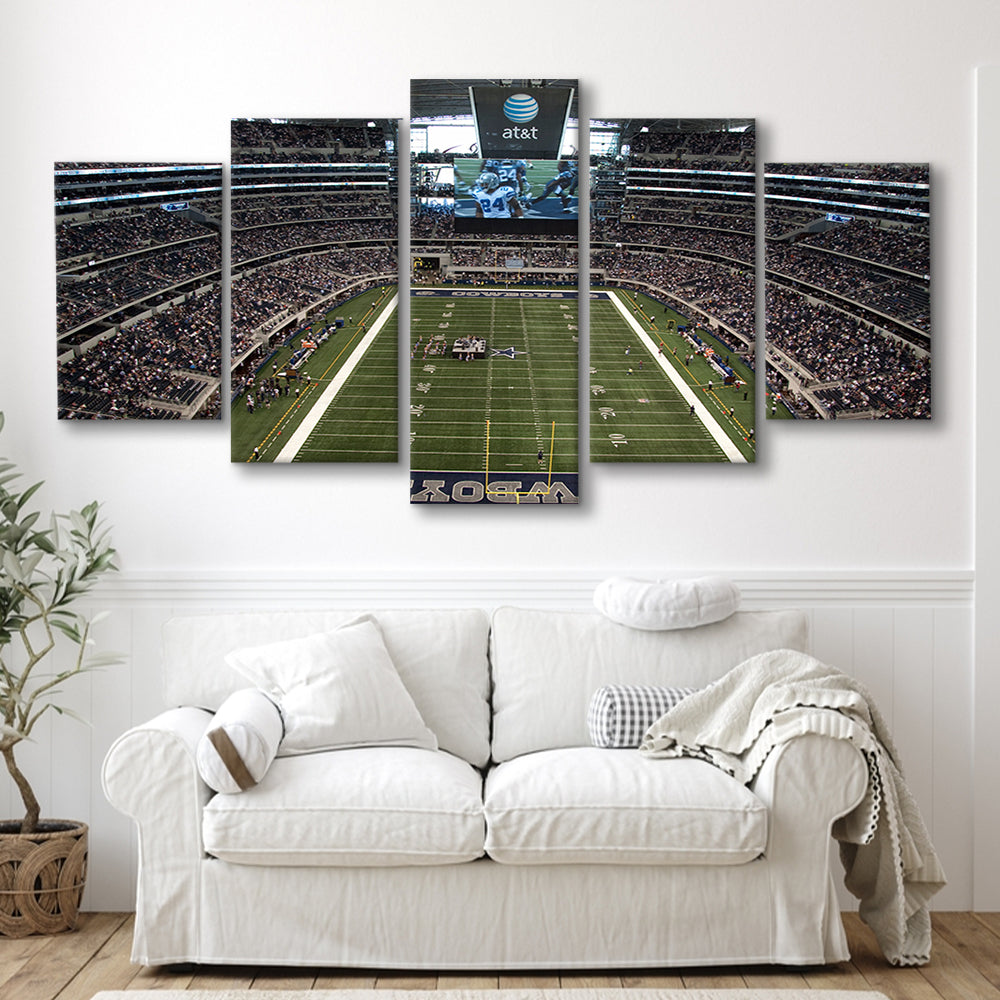 Att Stadium in Arlington, Stadium Canvas, Sport Art, Gift for him, 5 Panel, Large Canvas, Canvas Print Wall Art