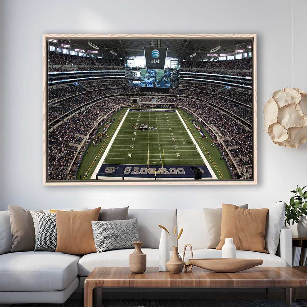 Att Stadium in Arlington, Stadium Canvas, Sport Art, Framed Canvas Print Wall Art, Floating Frame