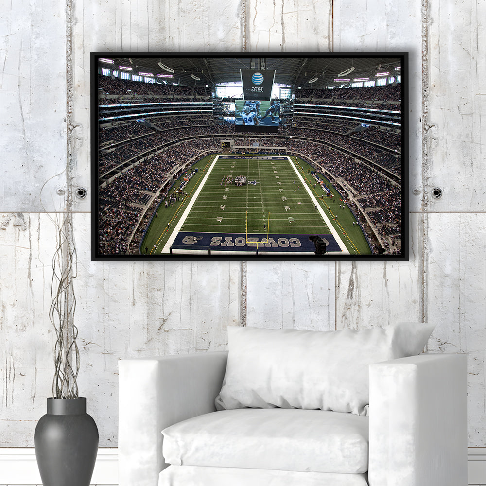 Att Stadium in Arlington, Stadium Canvas, Sport Art, Framed Canvas Print Wall Art, Floating Frame