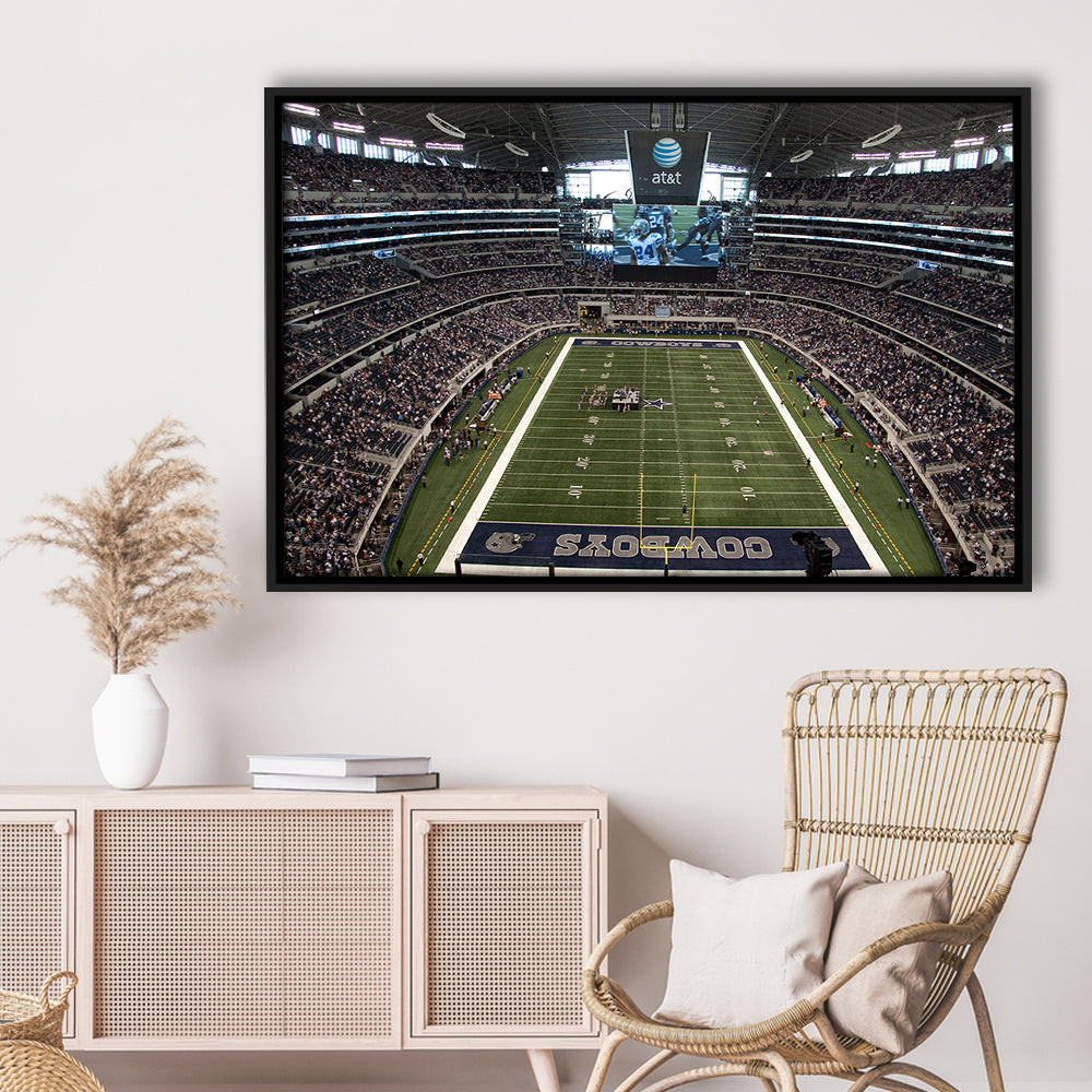 Att Stadium in Arlington, Stadium Canvas, Sport Art, Framed Canvas Print Wall Art, Floating Frame