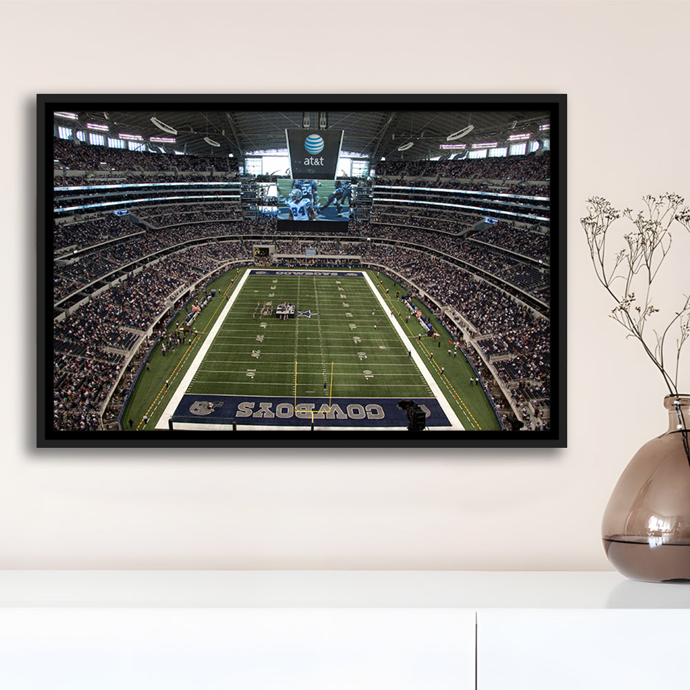 Att Stadium in Arlington, Stadium Canvas, Sport Art, Framed Canvas Print Wall Art, Floating Frame