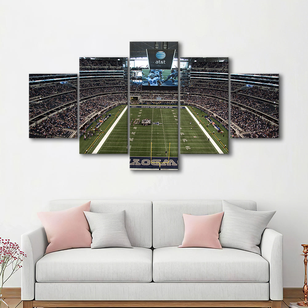 Att Stadium in Arlington, Stadium Canvas, Sport Art, Gift for him, 5 Panel, Large Canvas, Canvas Print Wall Art