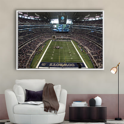 Att Stadium in Arlington, Stadium Canvas, Sport Art, Framed Canvas Print Wall Art, Floating Frame