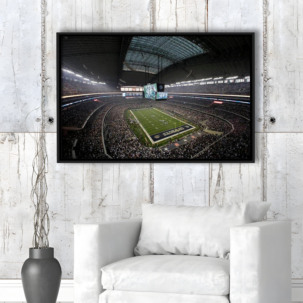 Att Stadium in Arlington Texas, Stadium Canvas, Sport Art, Framed Canvas Print Wall Art, Floating Frame