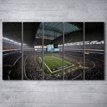 Att Stadium in Arlington Texas, Stadium Canvas, Sport Art, 5 Panel B, Extra Large Canvas, Canvas Print Wall Art