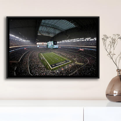 Att Stadium in Arlington Texas, Stadium Canvas, Sport Art, Framed Canvas Print Wall Art, Floating Frame