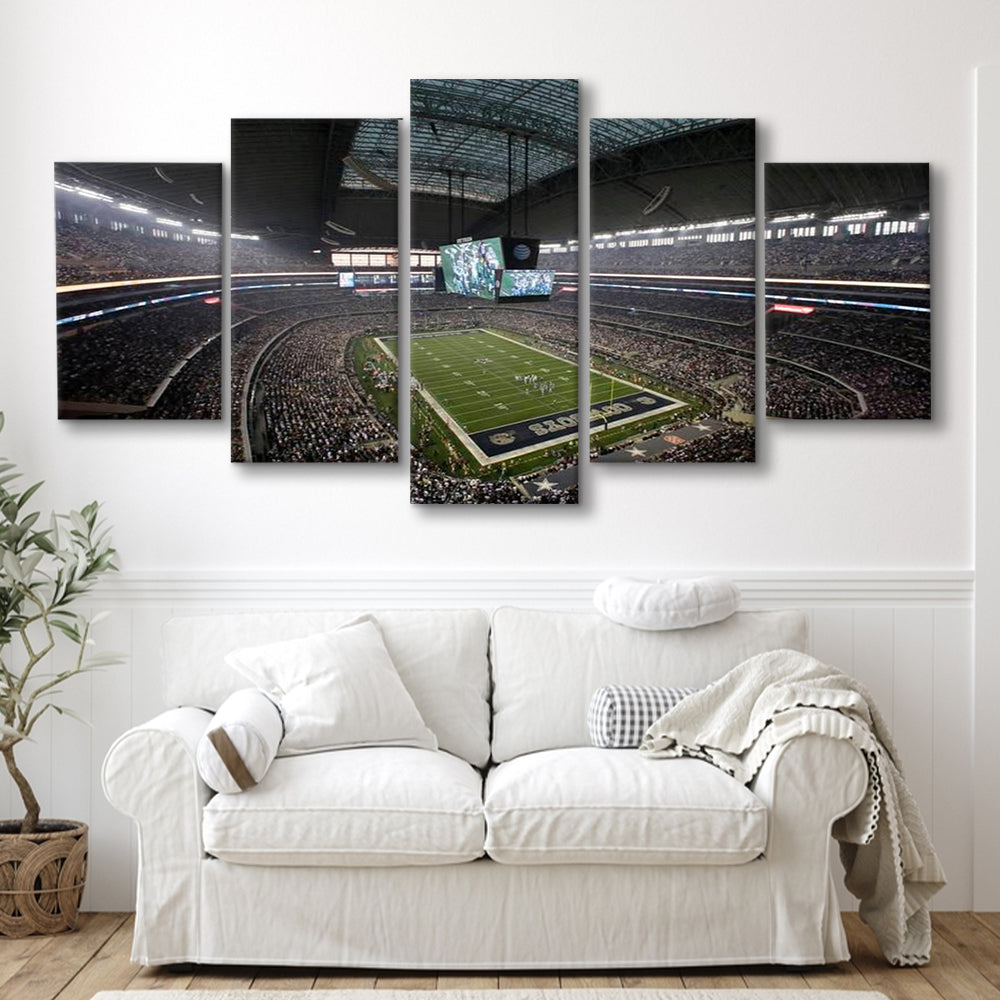 Att Stadium in Arlington Texas, Stadium Canvas, Sport Art, Gift for him, 5 Panel, Large Canvas, Canvas Print Wall Art