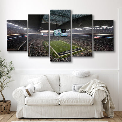 Att Stadium in Arlington Texas, Stadium Canvas, Sport Art, Gift for him, 5 Panel, Large Canvas, Canvas Print Wall Art