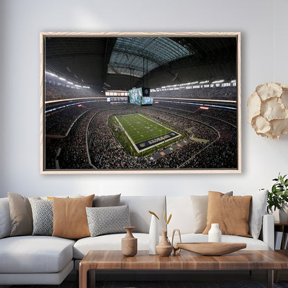 Att Stadium in Arlington Texas, Stadium Canvas, Sport Art, Framed Canvas Print Wall Art, Floating Frame
