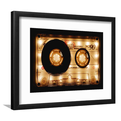 Audio Cassette Art Print, Popular Wall Decor, Ready To Hang Gift, Framed Art Print White Border