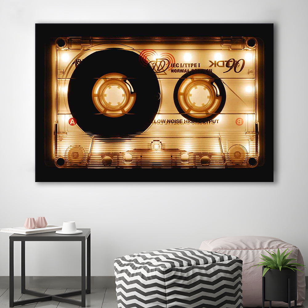 Audio Cassette Canvas Print, Popular Wall Decor, Ready to Hang Gift, Cavas Print Wall Art Hom Decor