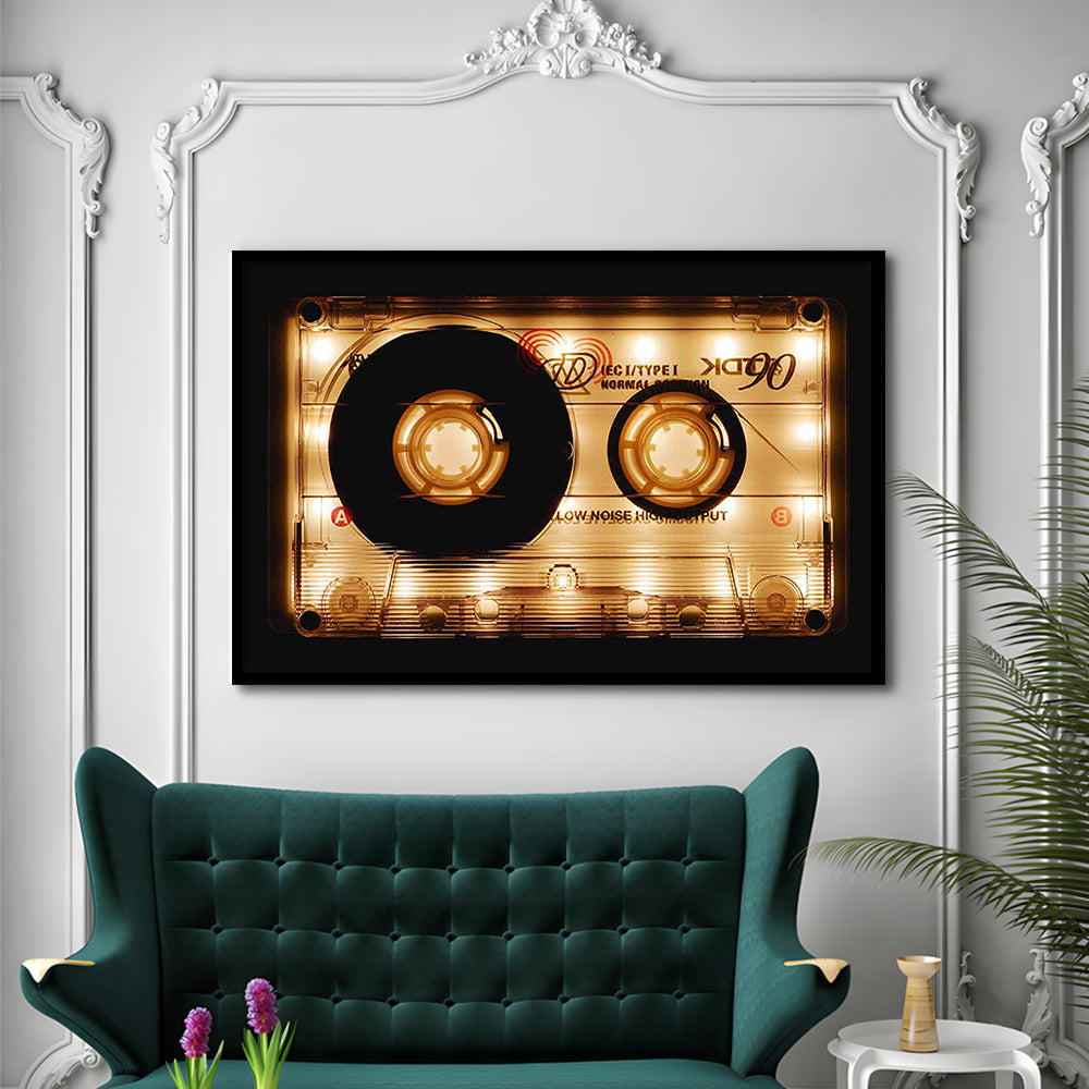 Audio Cassette Art Prints, Popular Wall Decor, Ready To Hang Gift, Framed Art Print, Picture Framed