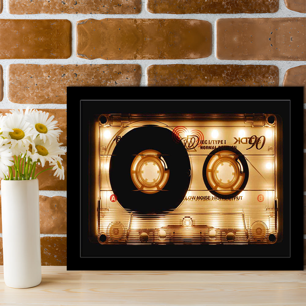 Audio Cassette Art Prints, Popular Wall Decor, Ready To Hang Gift, Framed Art Print, Picture Framed