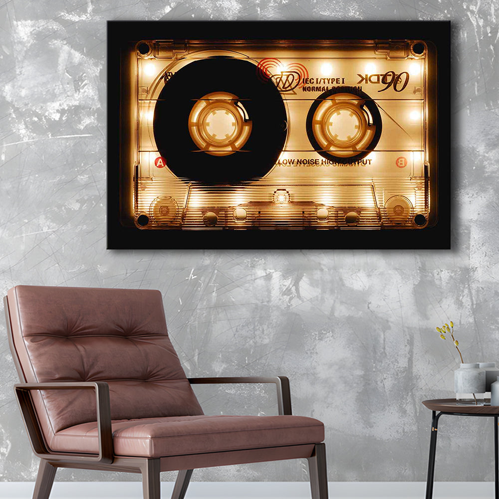Audio Cassette Canvas Print, Popular Wall Decor, Ready to Hang Gift, Cavas Print Wall Art Hom Decor