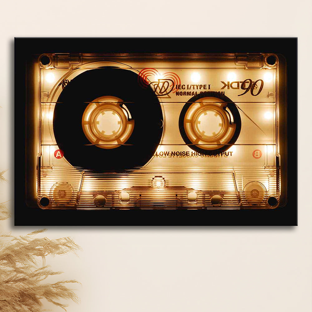Audio Cassette Canvas Print, Popular Wall Decor, Ready to Hang Gift, Cavas Print Wall Art Hom Decor