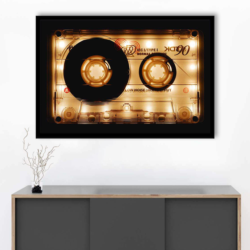Audio Cassette Art Prints, Popular Wall Decor, Ready To Hang Gift, Framed Art Print, Picture Framed