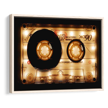 Audio Cassette Canvas Print, Popular Wall Decor, Ready To Hang Gift, Framed Cavas Print, Floating Frame