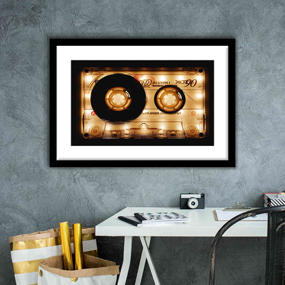 Audio Cassette Art Print, Popular Wall Decor, Ready To Hang Gift, Framed Art Print White Border