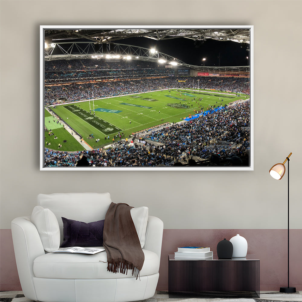 Australia Stadium, Stadium Canvas, Sport Art, Framed Canvas Print Wall Art, Floating Frame