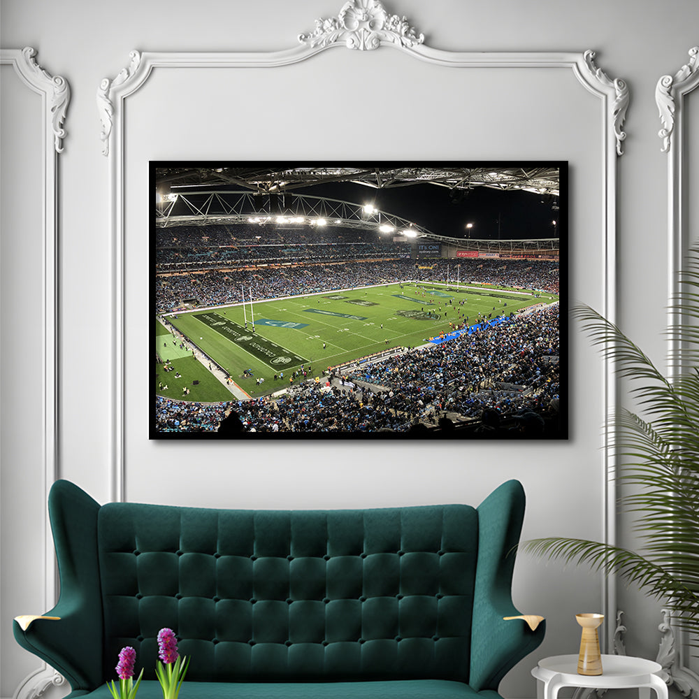 Australia Stadium, Stadium Canvas, Sport Art, Gift for him, Framed Art Print Wall Decor, Picture Framed