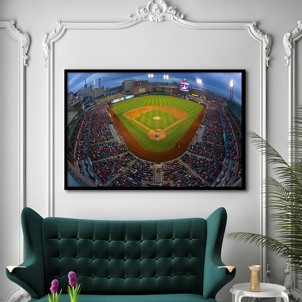 AutoZone Park, Stadium Canvas, Sport Art, Gift for him, Framed Art Print Wall Decor, Picture Framed