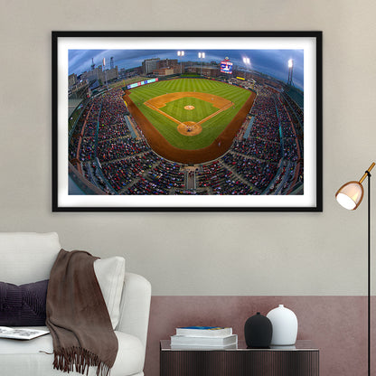 AutoZone Park, Stadium Canvas, Sport Art, Gift for him, White Border Framed Art Print Wall Decor