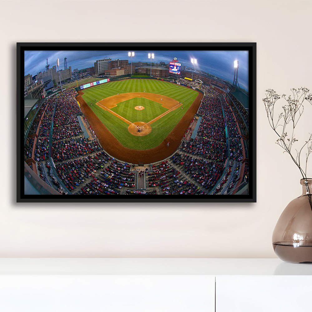 AutoZone Park, Stadium Canvas, Sport Art, Framed Canvas Print Wall Art, Floating Frame