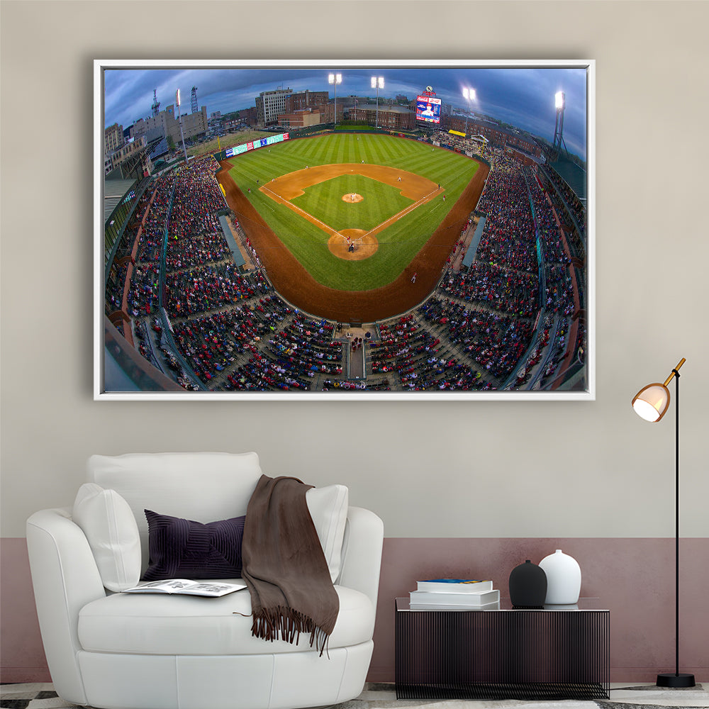 AutoZone Park, Stadium Canvas, Sport Art, Framed Canvas Print Wall Art, Floating Frame